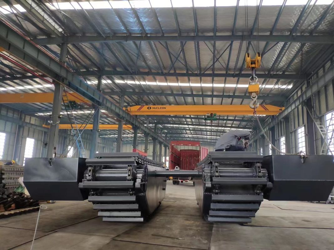 Özel Hidrolik Kazıcı Pontoon Amfibi Yüzen 320D 320C SY215 PC200Kazıcı Şasi Makinesi için kullanılır