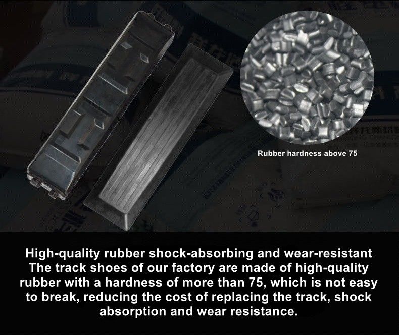 Yüksek Kaliteli Kauçuk Crawler Excav Track Pad Kauçuk/Tapı Polyurethane Grousers Excavator Alt Tren Parçası için Ayakkabılar