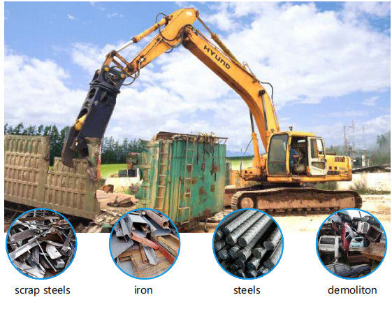 Metal çelik atık inşaat hurda çelik kesici hidrolik dönen Olecranon kesici kazıcı için