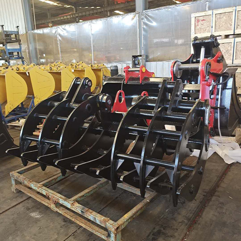 Özelleştirilebilir kazıcı eklentileri Arable Toprak Harrow kova Multitooth Rake kovası Excavato için