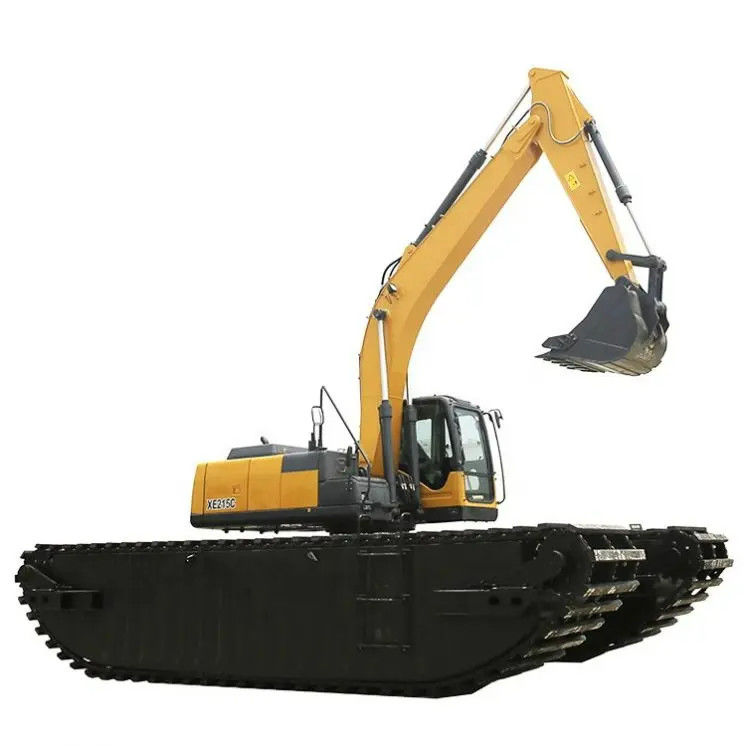7 - 50 tonluk kazıcı için kullanılan yüzen amfibi ponton