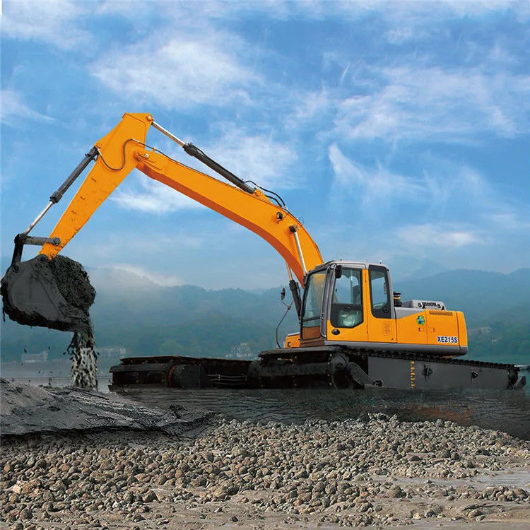 7 - 50 tonluk kazıcı için kullanılan yüzen amfibi ponton