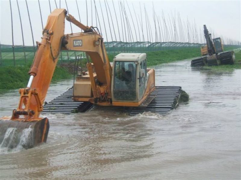 Özel Hidrolik Kazıcı Pontoon Amfibi Yüzen 320D 320C SY215 PC200Kazıcı Şasi Makinesi için kullanılır