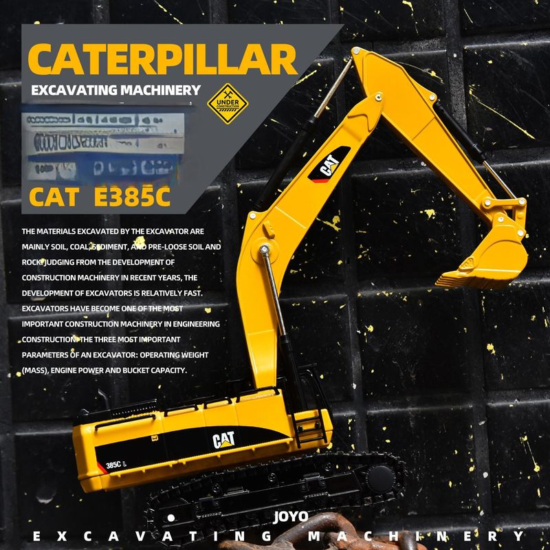 Carter CAT385C kazıcı modeli alaşım metal toprak mühendisliği orijinal simülasyon el araba süslemeleri