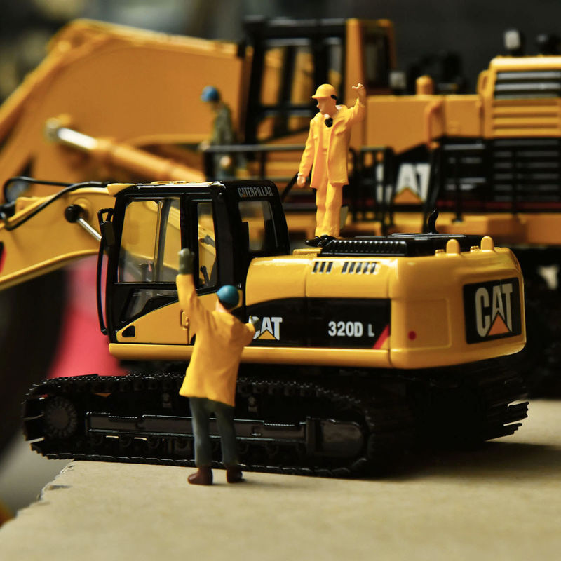 Carter CAT320DL ekskavatör orijinal model alaşım simülasyon mühendislik araç dekorasyonu el eşyası koleksiyon süslemeleri