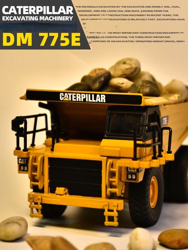 NORSCOT CAT775E Çöp Kamyonu 1/64 Ölçek Alloy Diecast Model Araç Koleksiyon Dekoru