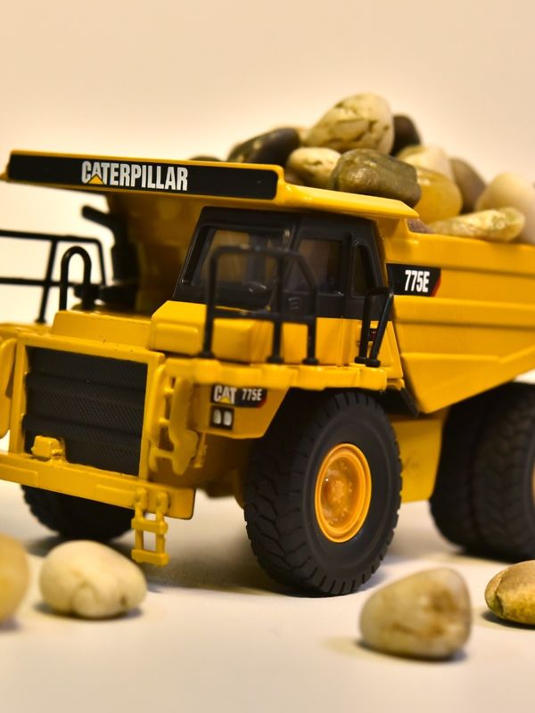 NORSCOT CAT775E Çöp Kamyonu 1/64 Ölçek Alloy Diecast Model Araç Koleksiyon Dekoru