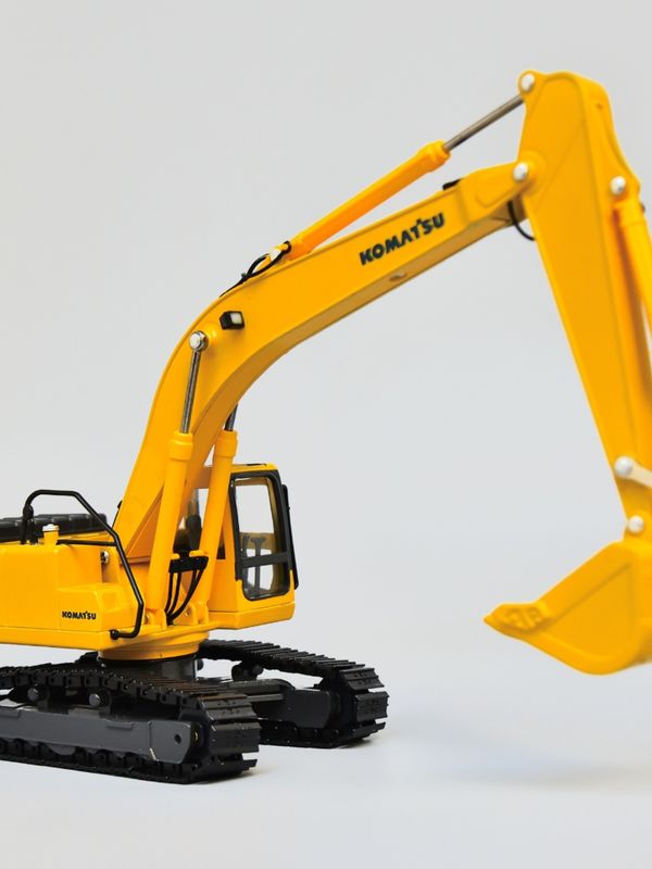 Komatsu PC200 Kazı makinesi 1/43 Ölçekli Dökme Metal Model Koleksiyonel Açma Kapıları