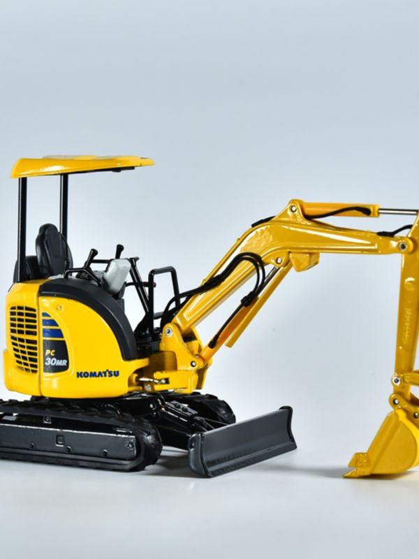Komatsu PC30MR Mini Kazı Makinesi 1/32 Ölçekli Altyazı Metal Model Koleksiyon Oyuncağı