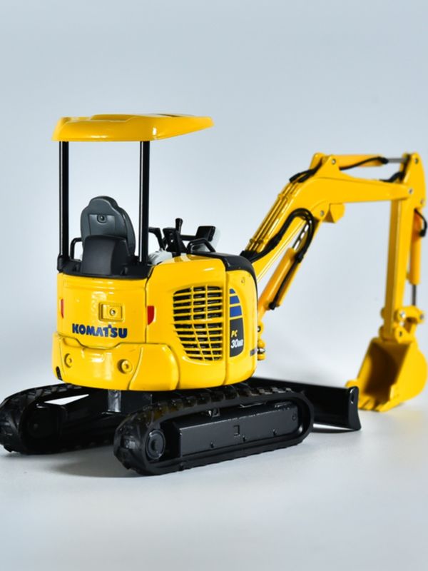 Komatsu PC30MR Mini Kazı Makinesi 1/32 Ölçekli Altyazı Metal Model Koleksiyon Oyuncağı