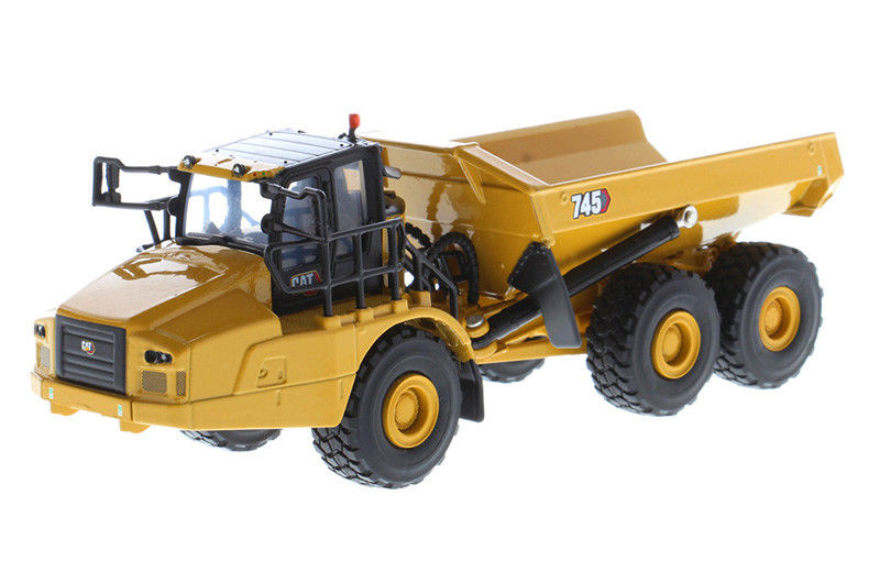 CAT 745 Eklemli Çöp Kamyonu 1:64 Ölçekli Alaşım Modeli Ağır Ekipman Koleksiyon
