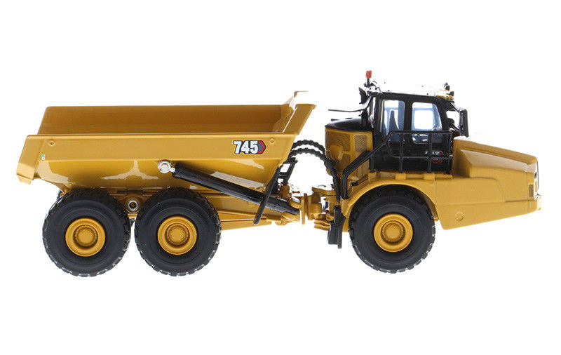 CAT 745 Eklemli Çöp Kamyonu 1:64 Ölçekli Alaşım Modeli Ağır Ekipman Koleksiyon