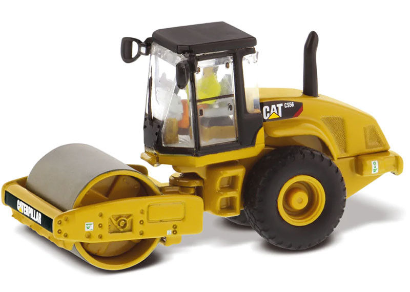 Diecast CAT CS56 Yumuşak Davul titreşimli rulo 1:87 Ölçekli Yapı Modeli Kopyası