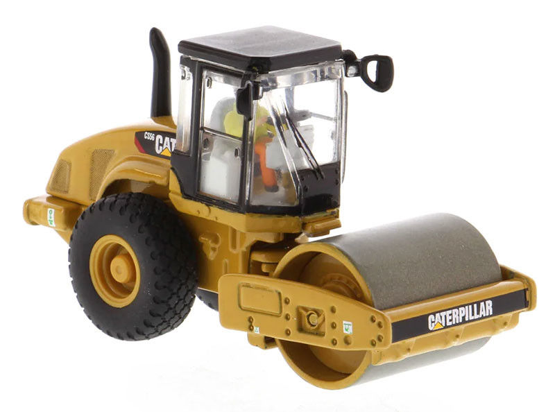 Diecast CAT CS56 Yumuşak Davul titreşimli rulo 1:87 Ölçekli Yapı Modeli Kopyası