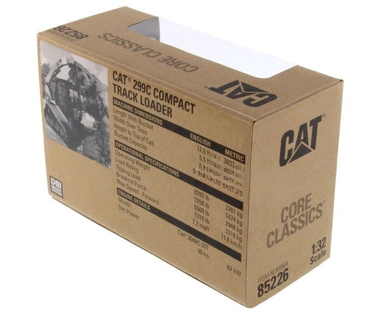 Çok ayrıntılı CAT 299C Kompakt Çizgi Yükleyici Alaşım Diecast Model 1/32 Ölçek 85226