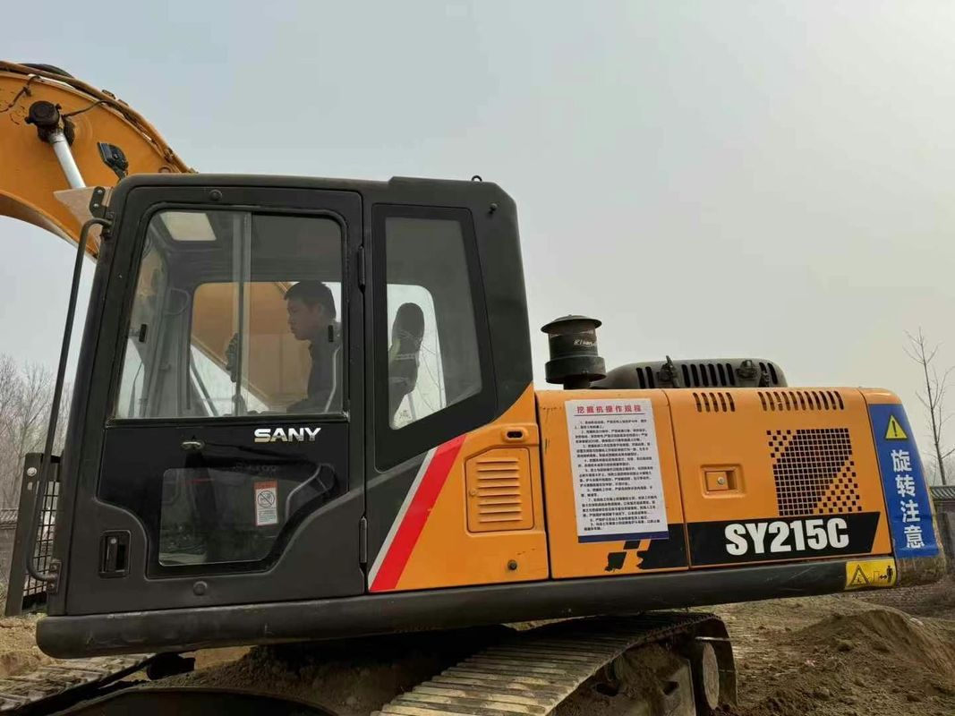 Kullanılmış Sany SY215-9 Crawler Excavator Heavy Duty İnşaat Makinesi Güvenilir Performans