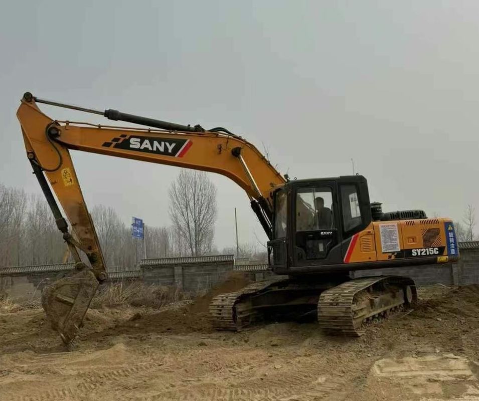 Kullanılmış Sany SY215-9 Crawler Excavator Heavy Duty İnşaat Makinesi Güvenilir Performans