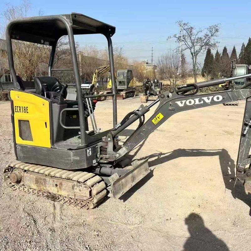 Kullanılmış Volvo EC18 Mini Excavator 2020 920Hrs Fransız İthalat Hidrolik Çekiç Kovası