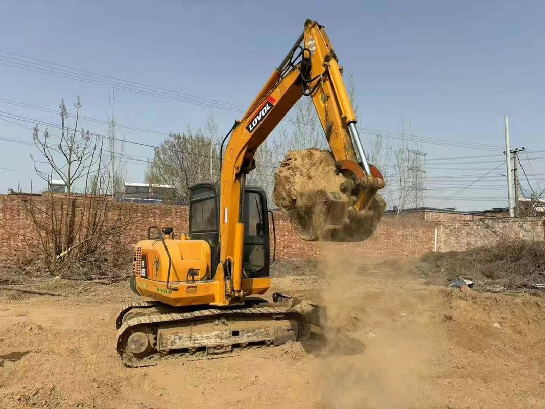Kullanılmış Lovol 65E Mini Kazı makinesi 6,5 Ton Az Saat Tam Servisli İnşaat Çimleri