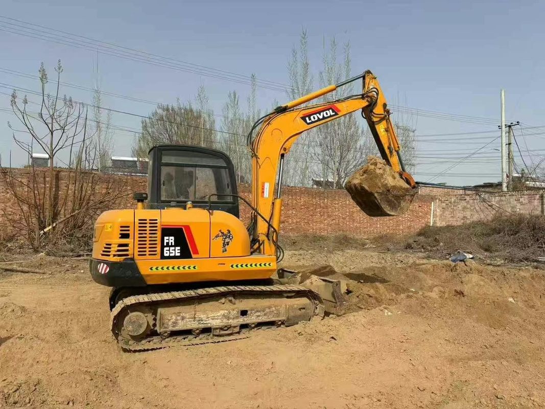 Kullanılmış Lovol 65E Mini Kazı makinesi 6,5 Ton Az Saat Tam Servisli İnşaat Çimleri