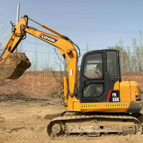 Kullanılmış Lovol 65E Mini Kazı makinesi 6,5 Ton Az Saat Tam Servisli İnşaat Çimleri