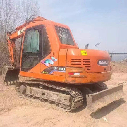 Kullanılmış Doosan DH80 Mini Ekskavatörü 8 Ton Kapasite CE ISO Çiftlik Kullanımı için
