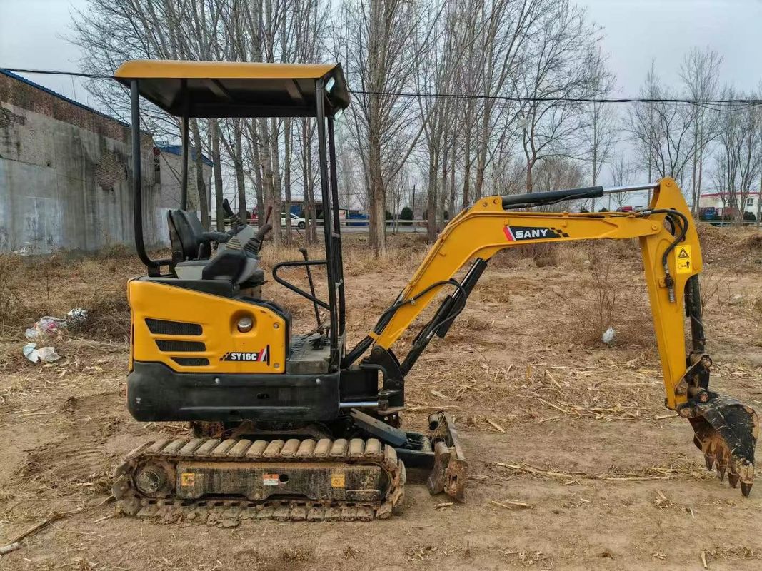 Kullanılmış SANY SY16C 1.6T Mini Kazı makinesi tam servis, bahçe ve kamu hizmetleri için idealdir.