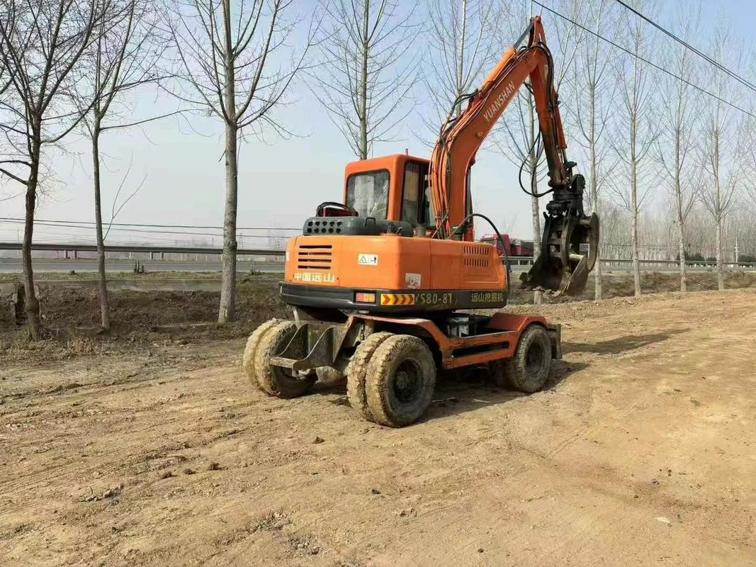 Kullanılmış Yuanshan 7808T 8 tonluk kazıcı 2018 modeli inşaat madenciliği kazma için bakım