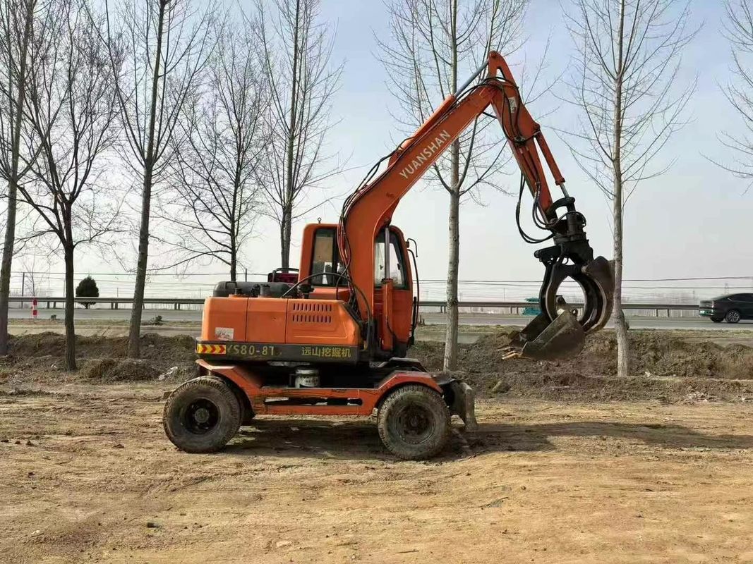 Kullanılmış Yuanshan 7808T 8 tonluk kazıcı 2018 modeli inşaat madenciliği kazma için bakım