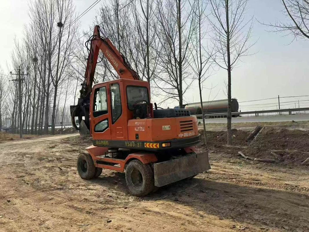 Kullanılmış Yuanshan 7808T 8 tonluk kazıcı 2018 modeli inşaat madenciliği kazma için bakım