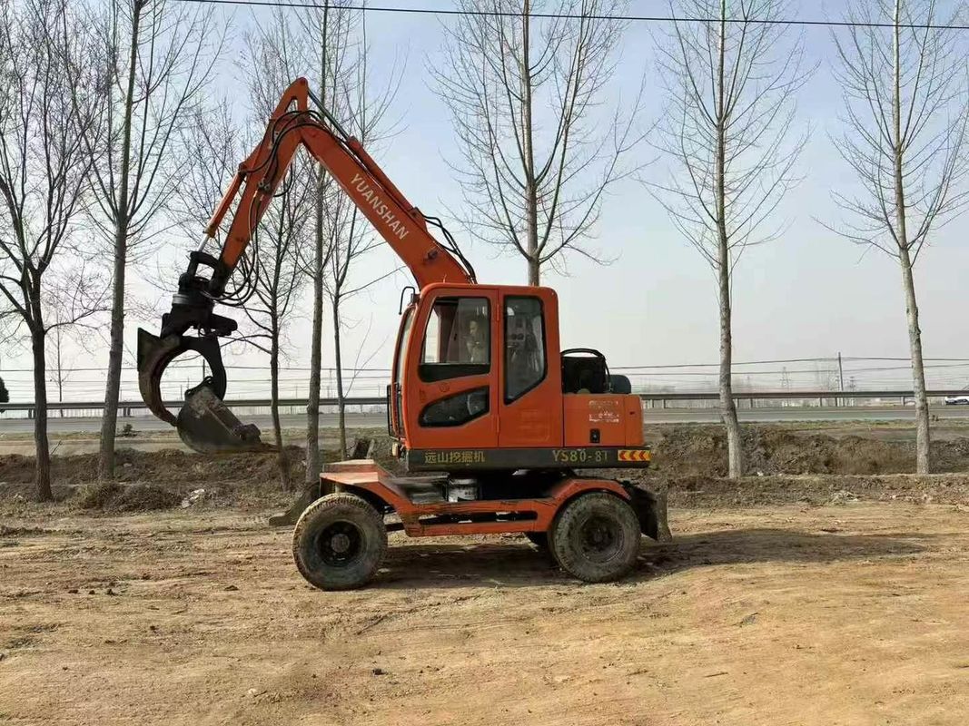 Kullanılmış Yuanshan 7808T 8 tonluk kazıcı 2018 modeli inşaat madenciliği kazma için bakım