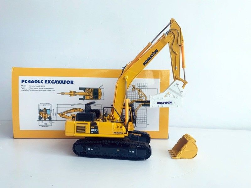 Komatsu PC460LC-8 1/50 Diecast Aloy Ekskavatör modeli hidrolik kırıcı koleksiyonlu
