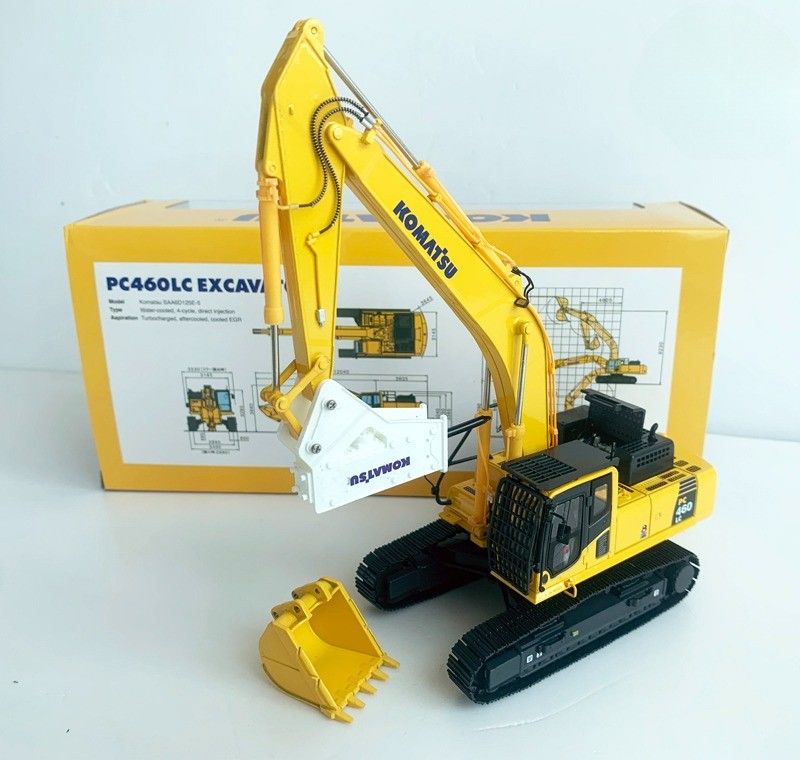 Komatsu PC460LC-8 1/50 Diecast Aloy Ekskavatör modeli hidrolik kırıcı koleksiyonlu