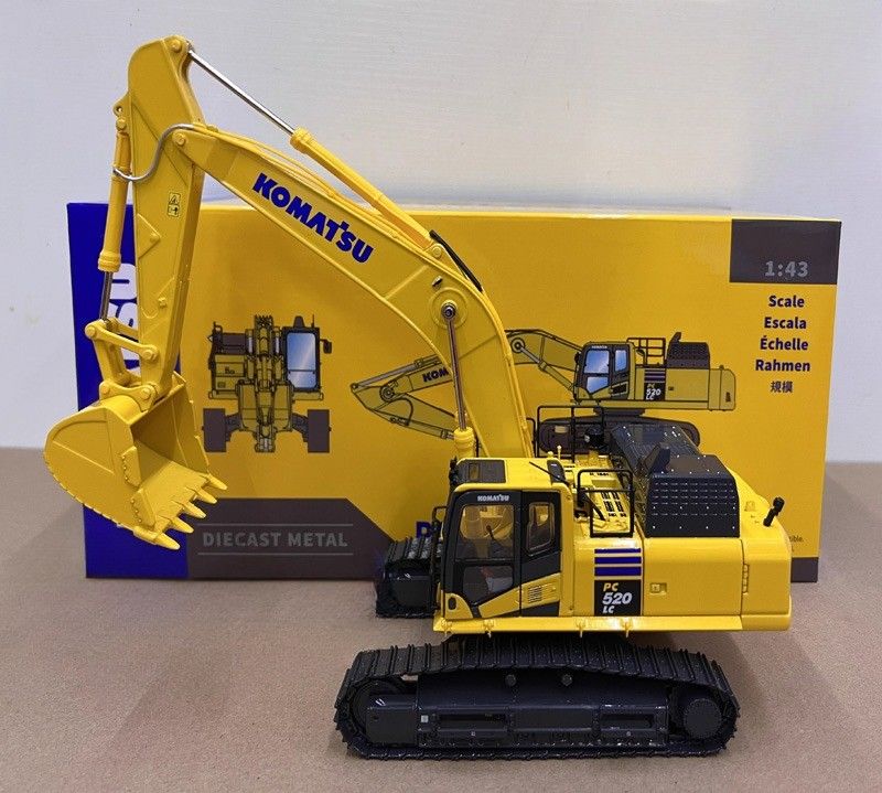 1/43 Ölçekli Komatsu PC520LC-11M0 Alaşım Dökme Kazı Kazı Makinesi - Lisanslı Koleksiyoncu