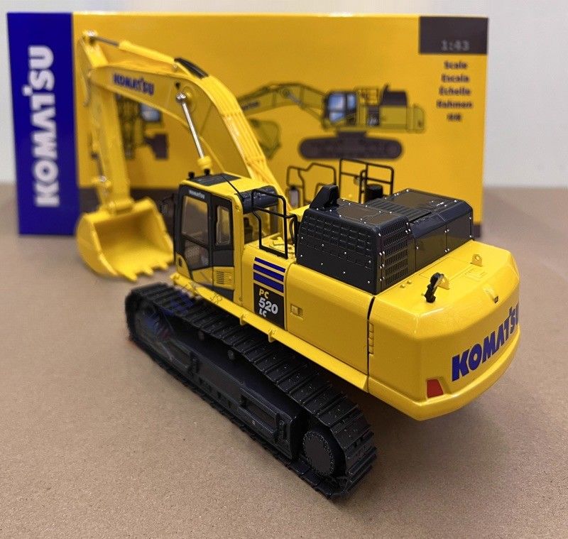 1/43 Ölçekli Komatsu PC520LC-11M0 Alaşım Dökme Kazı Kazı Makinesi - Lisanslı Koleksiyoncu