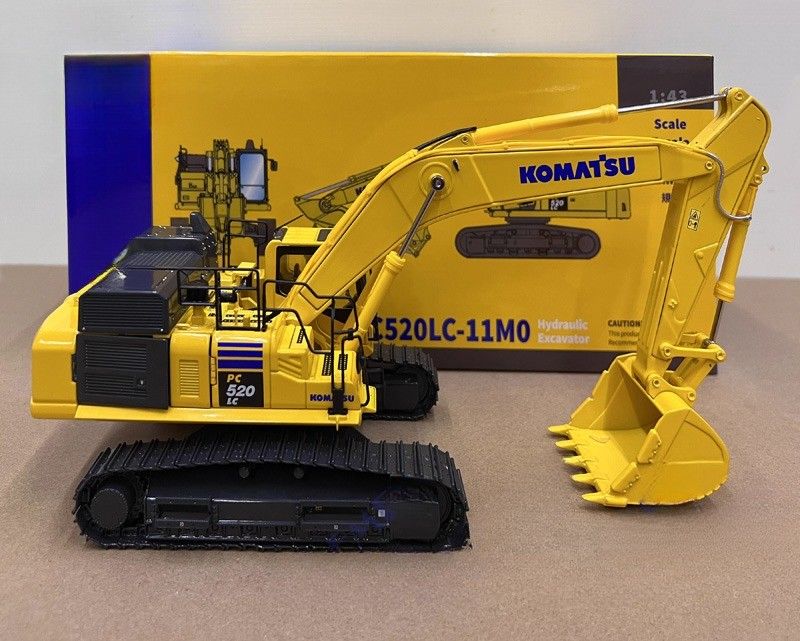 1/43 Ölçekli Komatsu PC520LC-11M0 Alaşım Dökme Kazı Kazı Makinesi - Lisanslı Koleksiyoncu