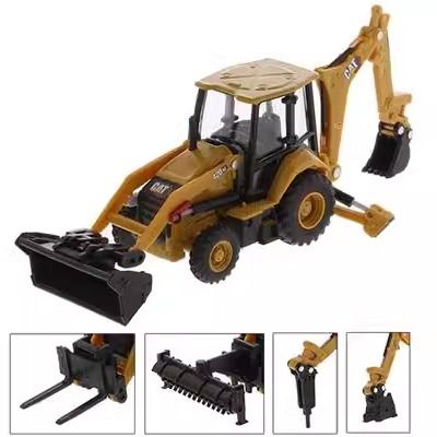 1/64 Ölçekli Diecast Masters Ağır İş Ekipmanları Ekskavatör Yükleyici Alaşımlı İnşaat Aracı Modeli 85765