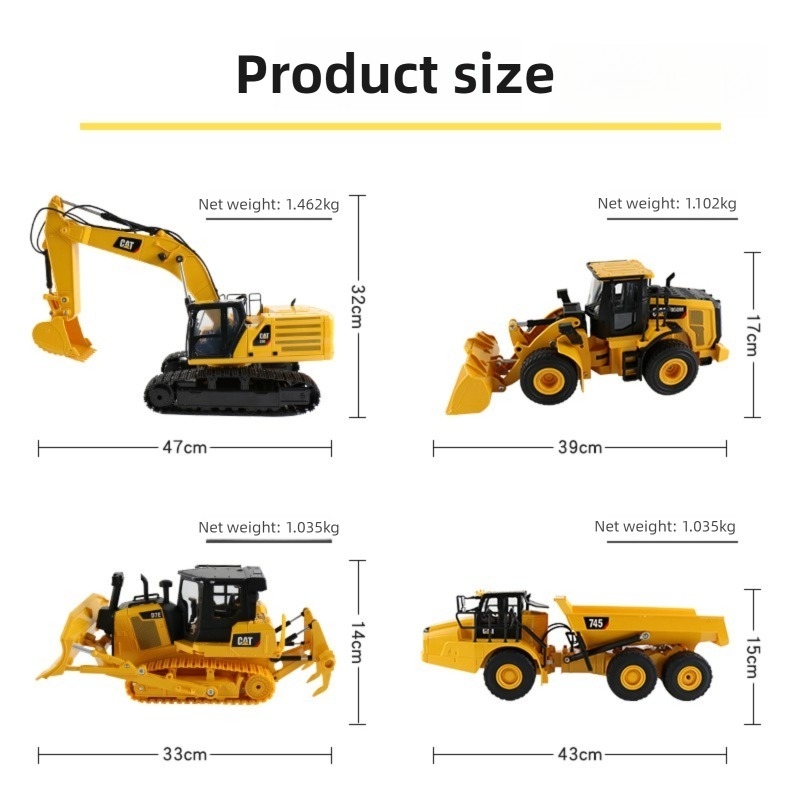 Large Remote Control Dump Truck Engineering Model CA770 Electric Simulation Kids Toy 1:24