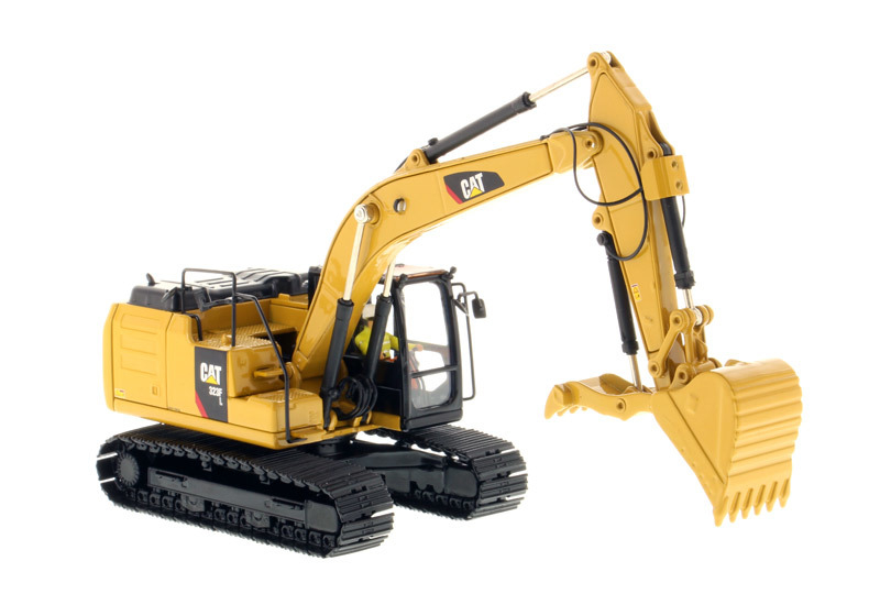 DM Mühendislik Aracı 1:50 Ölçekli CAT 323F L Döküm Ekskavatör Modeli 85924C Oyuncak Hediye