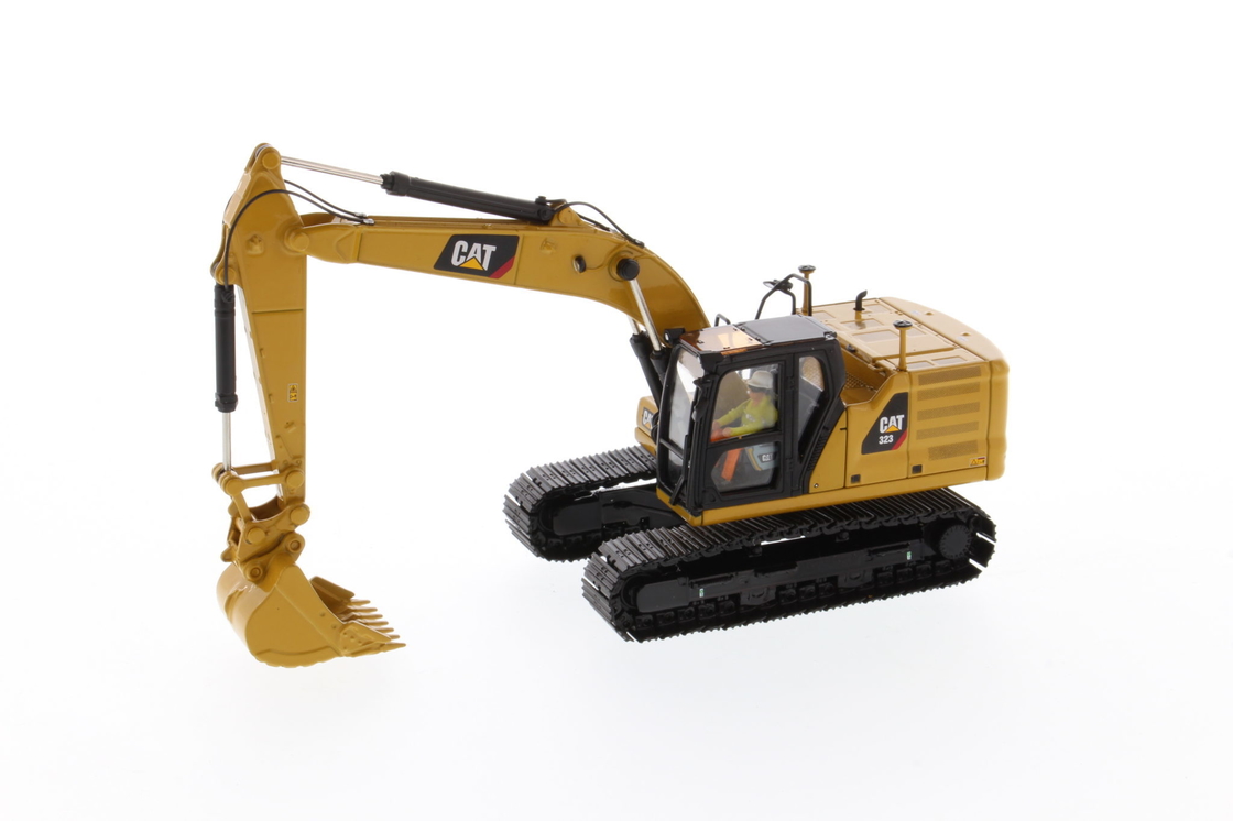 DM 1:50 CAT 323 Çalışma Araçları ile Çıkıştırmalı dökme kazıcı mühendislik aracı 85657 modeli