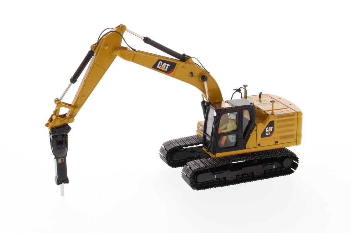 DM 1:50 CAT 323 Çalışma Araçları ile Çıkıştırmalı dökme kazıcı mühendislik aracı 85657 modeli