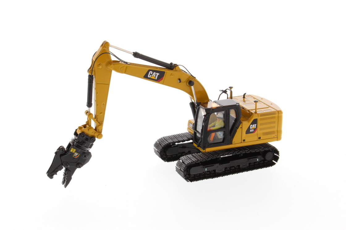 DM 1:50 CAT 323 Çalışma Araçları ile Çıkıştırmalı dökme kazıcı mühendislik aracı 85657 modeli