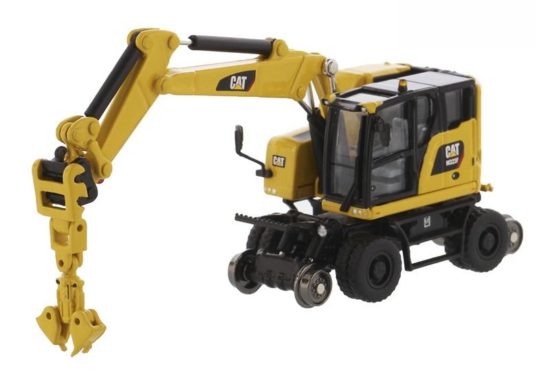 DM M323F Hidrolik Tekerlekli Kazıcı Diecast Mühendislik Modeli 85656 1:87 2 Araç ile