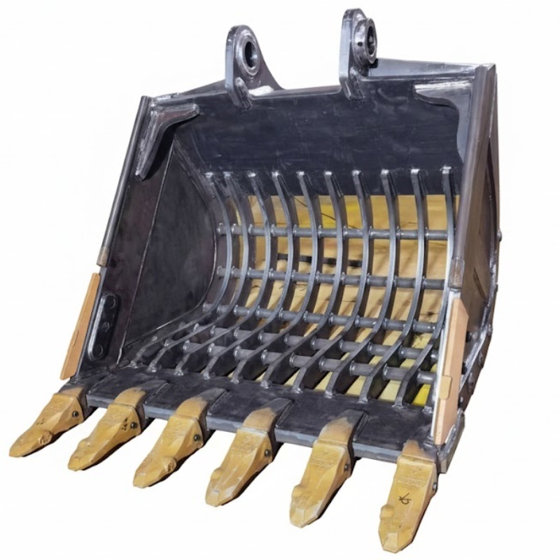 Kaya tarama ve sınıflandırma için Q355 Yüksek Güçlü Çelik ile özelleştirilebilir Ağır Görevli Kazıcı Sivil Kovası