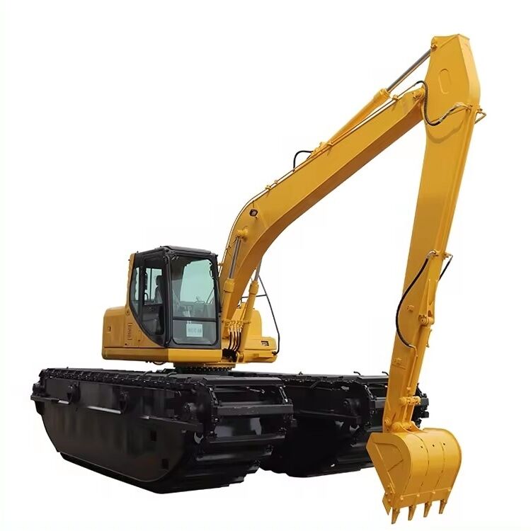 Amfibi kazık makinesi için özel yüzen ponton alt arabası Bataklık Bataklıklar dönüştürme tedarikçisi